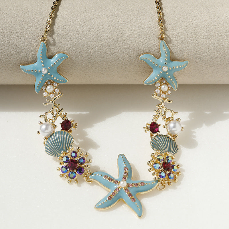Fashion Starfish Shell Clavicle Chain Female - Chic Angle