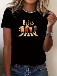 3D Digital Printed Casual Round Neck Short Sleeved Shirt