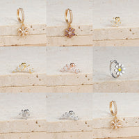 Micro-inlaid Inlaid Zirconium Christmas Snowflake Pendant Earrings Niche