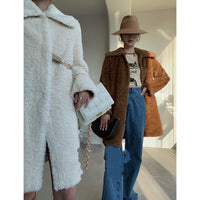 Temperament Faux Fur One Mid-length Winter Coat