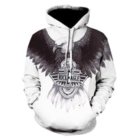 Women's 3D Digital Printing L Hooded Pocket Pullover Sweater