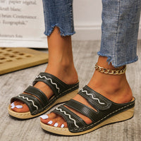 Women's Retro Wedge And Wispy Large Size Casual Sandals