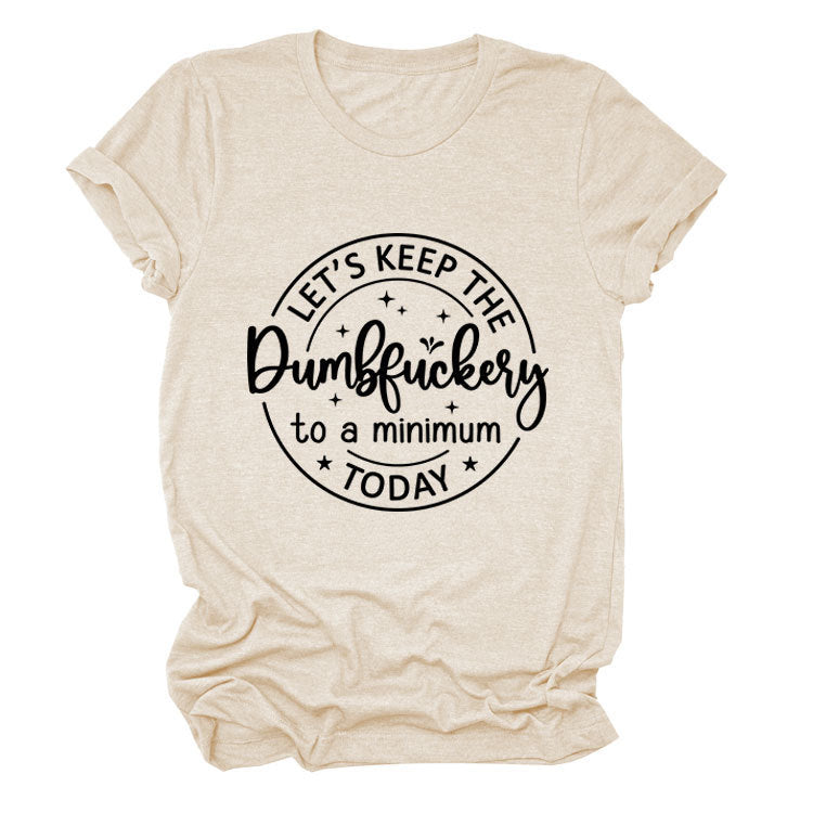 T-shirt Loose And Simple Short Sleeve