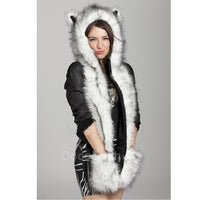 Russia Hotsale Women Hat Winter Girls Fur Scarf