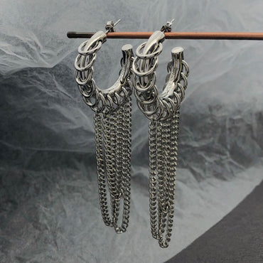 Women's Long Tassel Chain Earrings