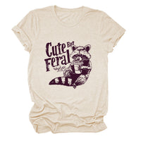 Guoli Printed Personality Round Neck Women's T-shirt