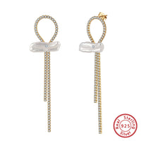 S925 Sterling Silver Natural Pearl Earrings