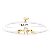Copper Micro Inlaid Zircon 26 Letter Hand Rope