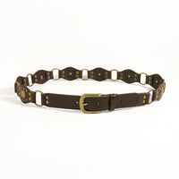 Vintage Belts For Both Men And Women With Handsome Riveted Metal Buckle Punk Hip Hop Fashion Accessories