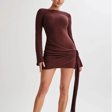 Fashion Slim Long-sleeved Dress Dresses Women Clothing