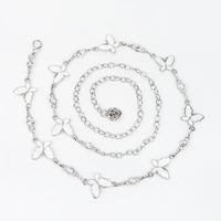Waist Chain Female Korean Version Butterfly Drop Glue Diamond Personality Chain Hollow Rose Pendant Collocation Dress All Match