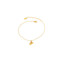 Geometric Lily Pendant Gold Anklet Affordable Luxury Fashion
