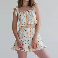 Pure Cotton Heart Printing Ladies' Homewear Sling