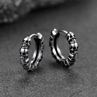 American Earrings Skull Vintage Texture Earrings
