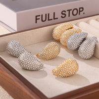 European And American Chic Style Niche Diamond Water Drop Earrings