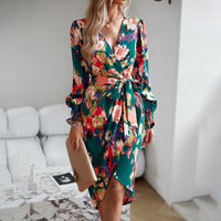 Autumn Winter Elegant V-neck Dress