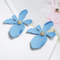 Fashion simple big flower earrings earrings