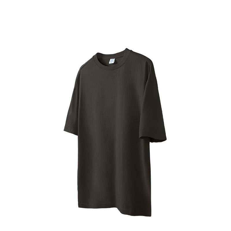 Pure Cotton Oversize Solid Color Short Sleeve T-shirt Top
