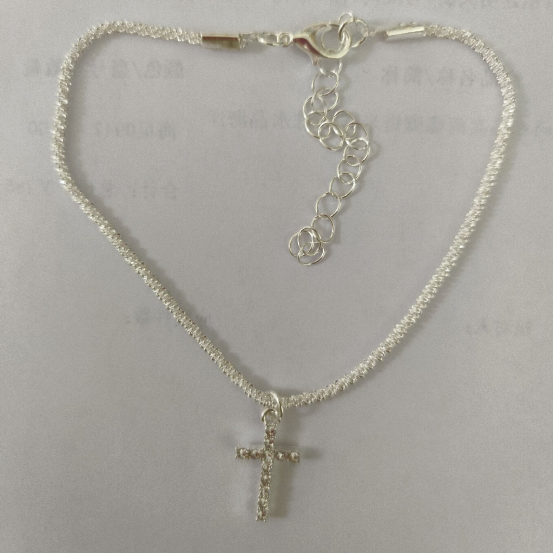 Female Fashion Cross Double-circle Anklet - Chic Angle