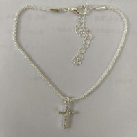 Female Fashion Cross Double-circle Anklet - Chic Angle