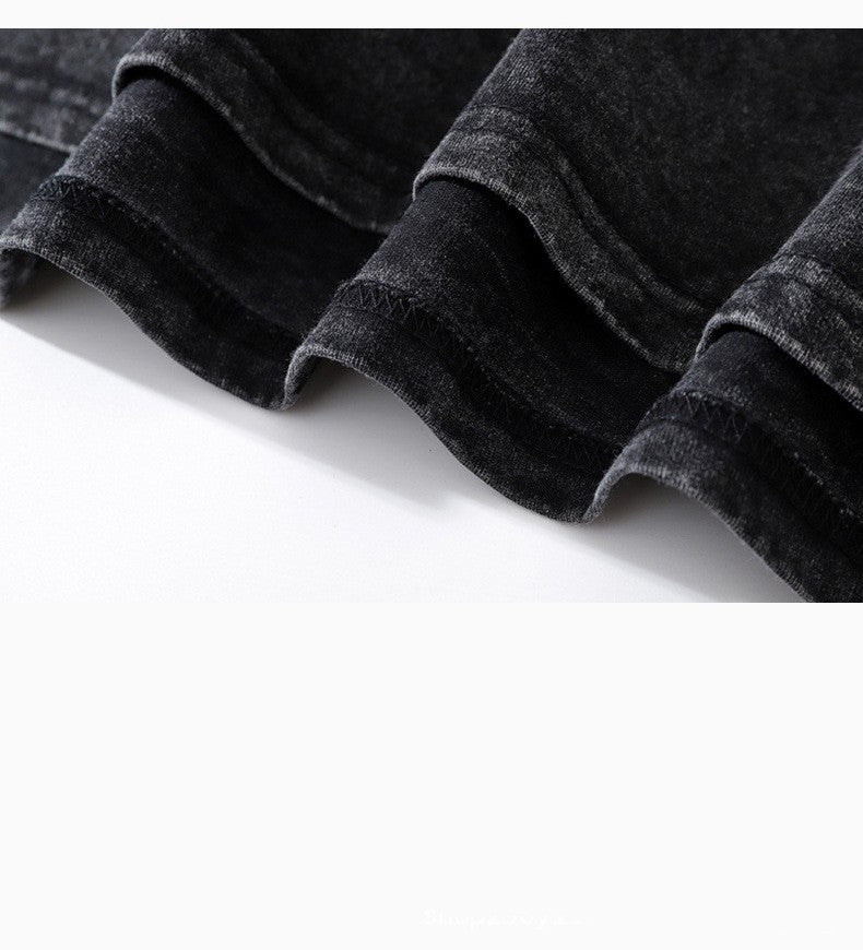 Street European And American Pure Cotton Washed T-shirt