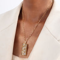 Vintage China-Chic Dragon And Phoenix Jade Pendant High Quality Versatile Collar Chain Accessories