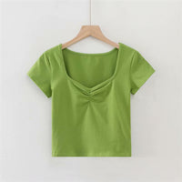 Women's Summer Midriff-baring Short Tight Short-sleeved Top