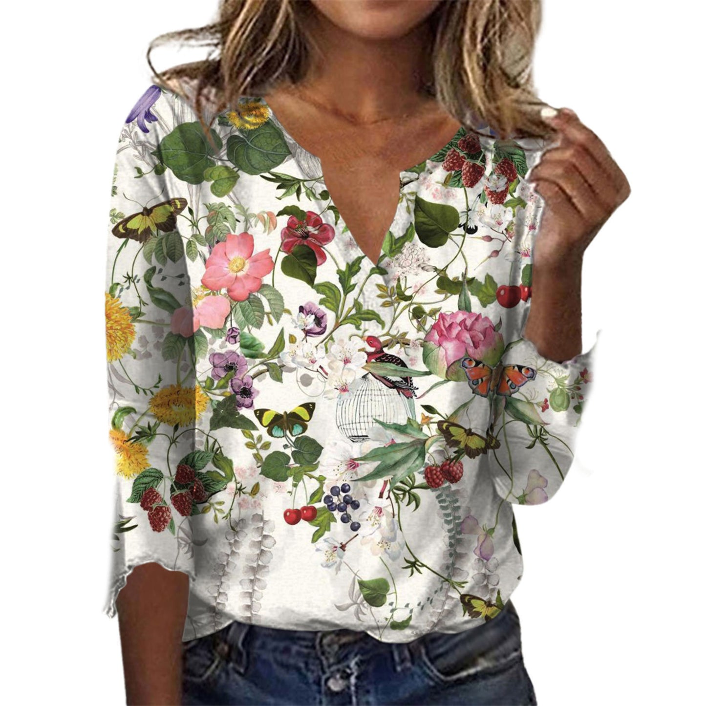Women's Fashion Loose Summer Printed Top