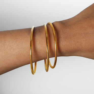 Women's French Colorless Retro Plain Ring Bracelet - Chic Angle