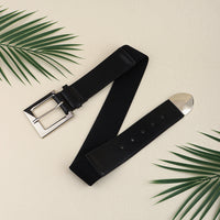 Black Belt Women's Elastic Elastic Needle Buckle Belt Fashion All-match Skirt Shirt Closed Waist Wide Waist Seal