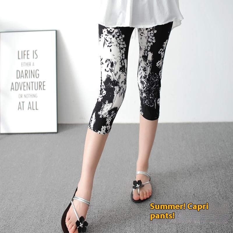 Summer Elastic Thin Slimming Cropped Pants