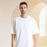 Pure Cotton Loose Shoulder Solid Color Round Neck Vest