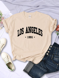 Women's City Letter Printed T-shirt In 1991 - Chic Angle