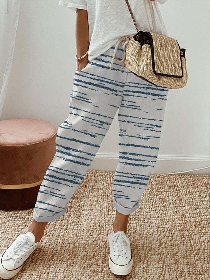 Women's Fashion Casual Drawstring Pocket Floral Floral Print Casual Jumpsuit
