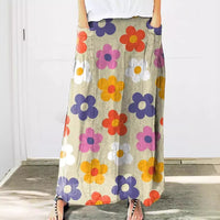 Women's Retro Art Pocket Skirt