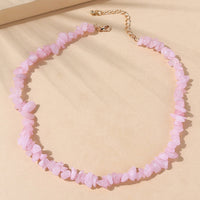 Natural Stone Color Irregular Hand-woven Clavicle Chain