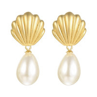 Artificial Pearl Niche Temperament Earrings Women's 18K Gold