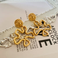 Light Luxury Ear Studs Ear Clip Color Retaining 925 Silver Stud Earrings