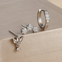 Diamond Stud Earrings Small Women's Fashion Simple