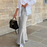 Matte Satin Satin Fishtail Dress