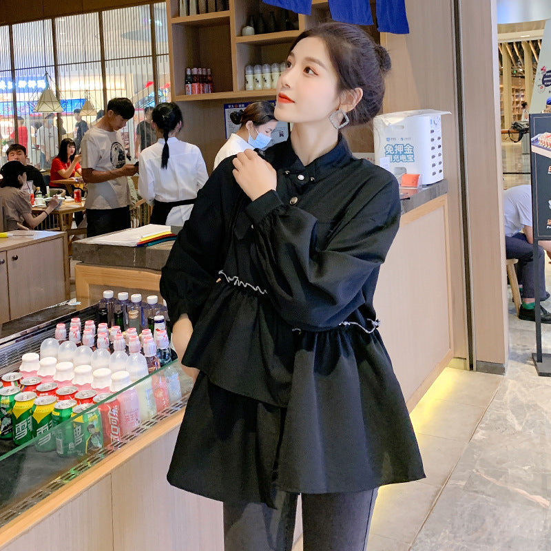 Loose Western Style Slimming Shirt Coat Top