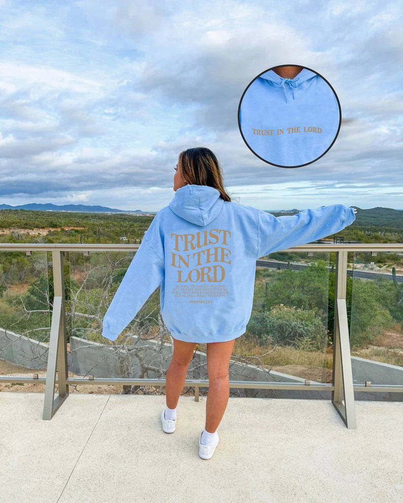 Letter Printed Hoodie Sports Long Sleeve Hoodie