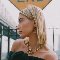 Small U-shaped Cold Wind Chain Earrings