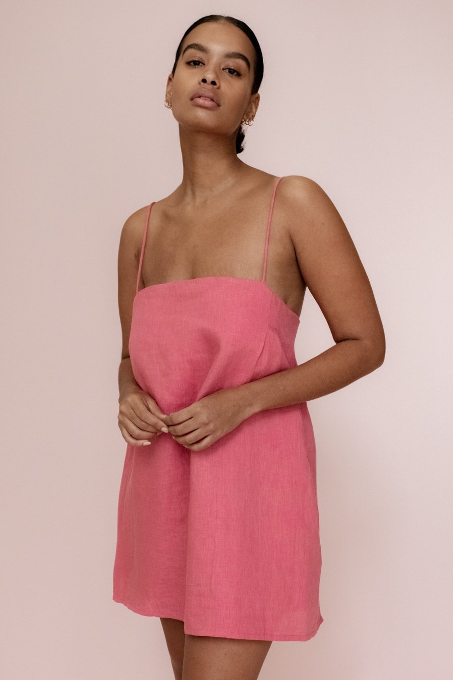 Cotton And Linen Suspenders Comfortable Vacation Versatile Dress