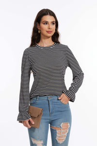 Women's Striped Long Sleeved Shirt