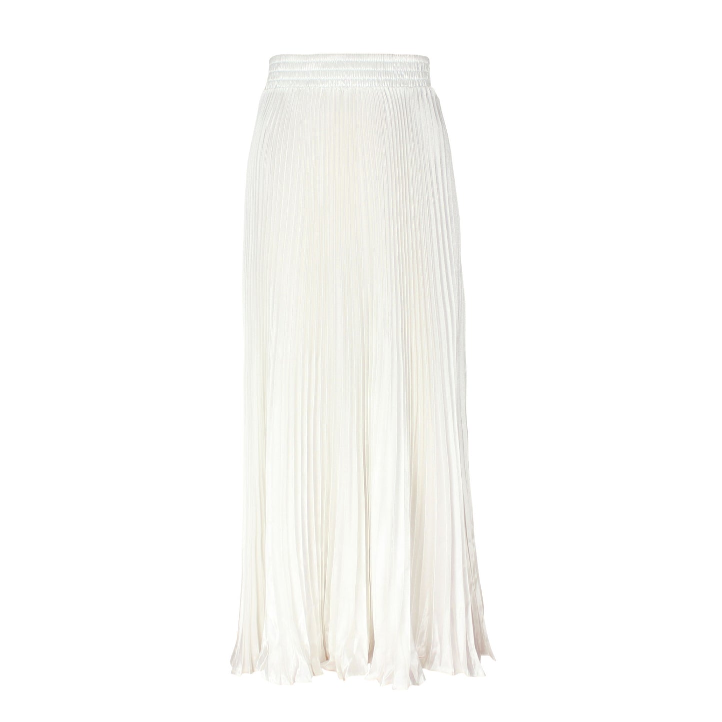 Satin Metallic Organ Pleated Skirt
