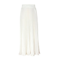 Satin Metallic Organ Pleated Skirt