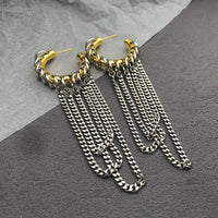 Women's Long Tassel Chain Earrings