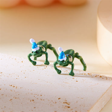 Christmas Stud Earrings Cartoon Creative Frog