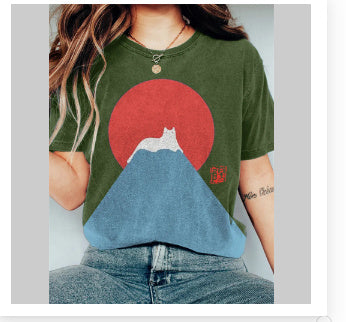 European Hip Hop Series Digital 3D Printing Ladies Street Short-sleeved Sports T-shirt - Chic Angle